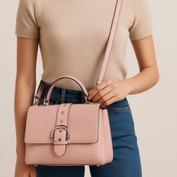 Henri Bendel Riverside Top Handle Satchel – Mahogany Rose  New without tags. - Picture 12 of 13